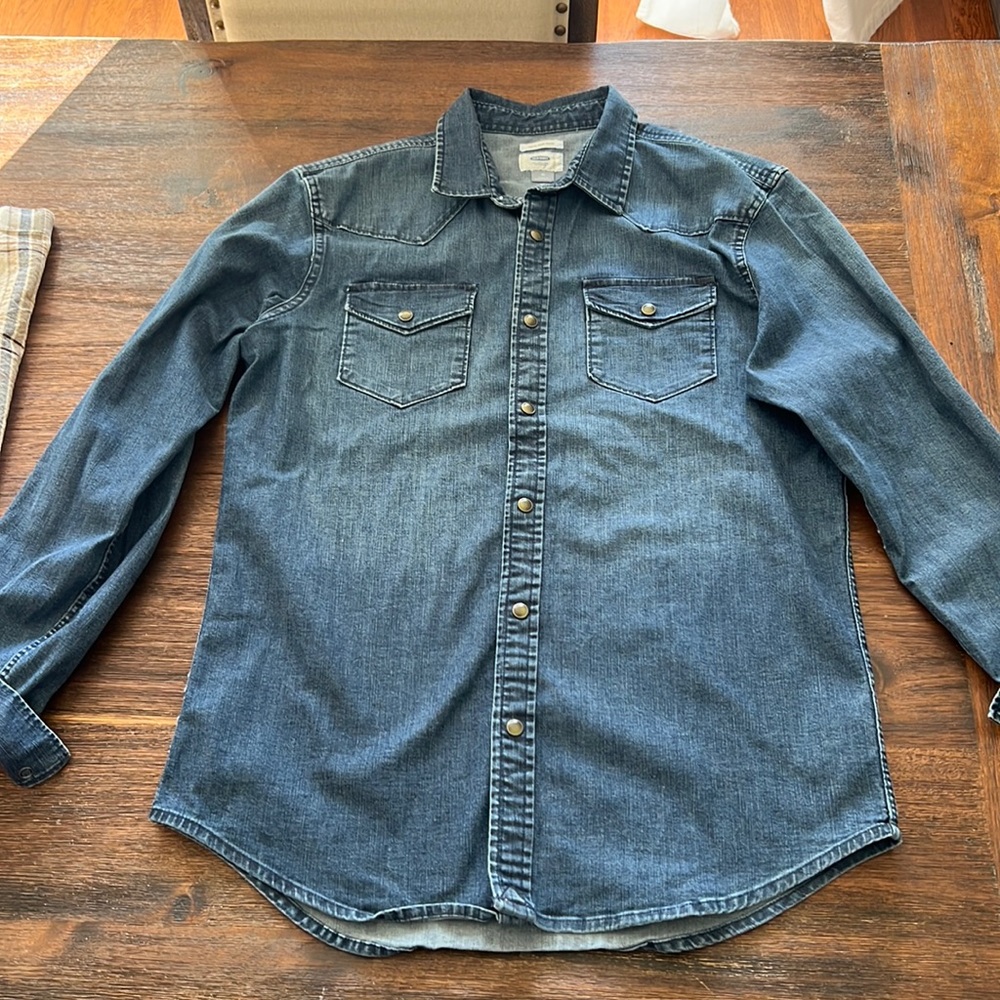 Old Navy Pearl snap denim shirt